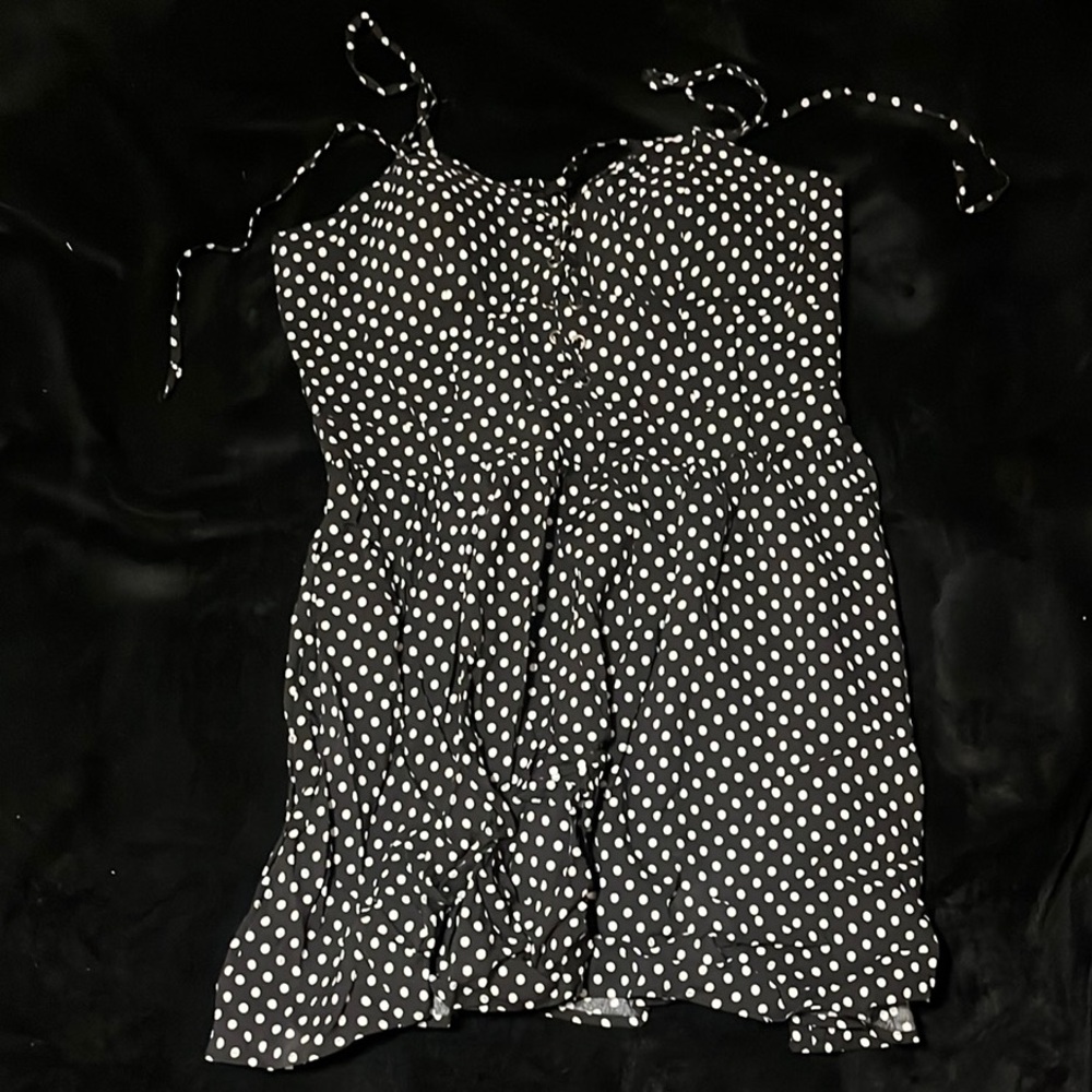 Polka Dot Black and White Women's Top